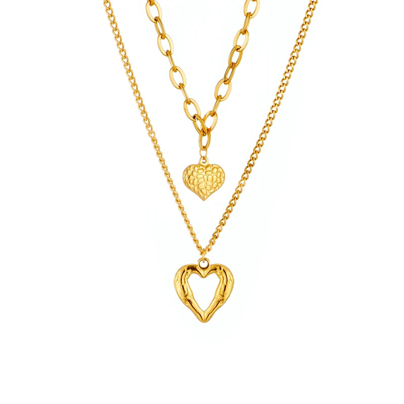 Uneven Fold Love Necklace