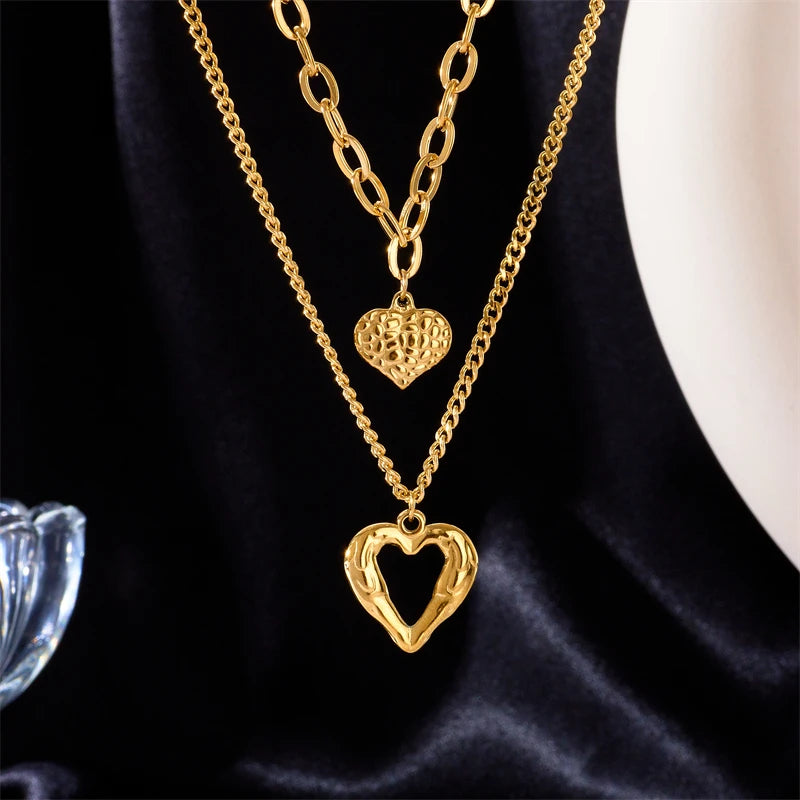 Uneven Fold Love Necklace