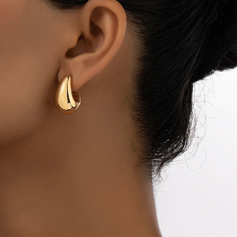 Chunky Gold Dome Earrings