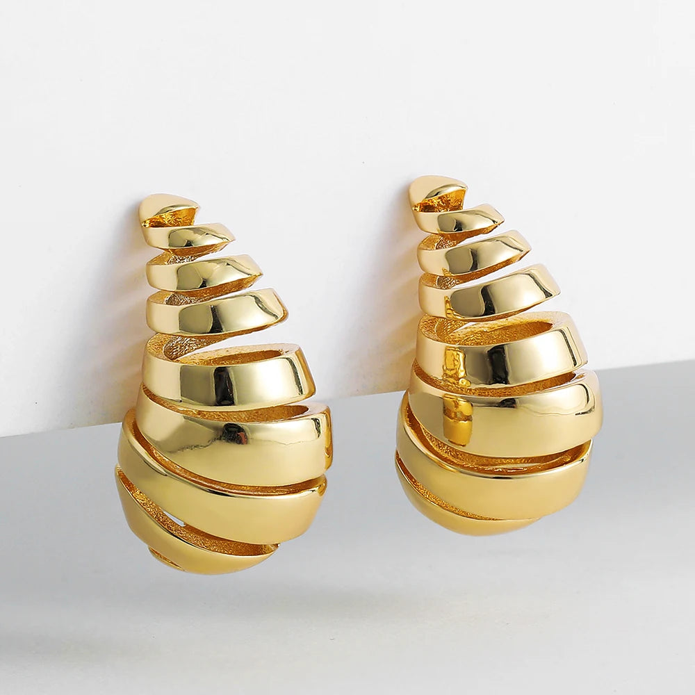 Chunky Gold Dome Earrings