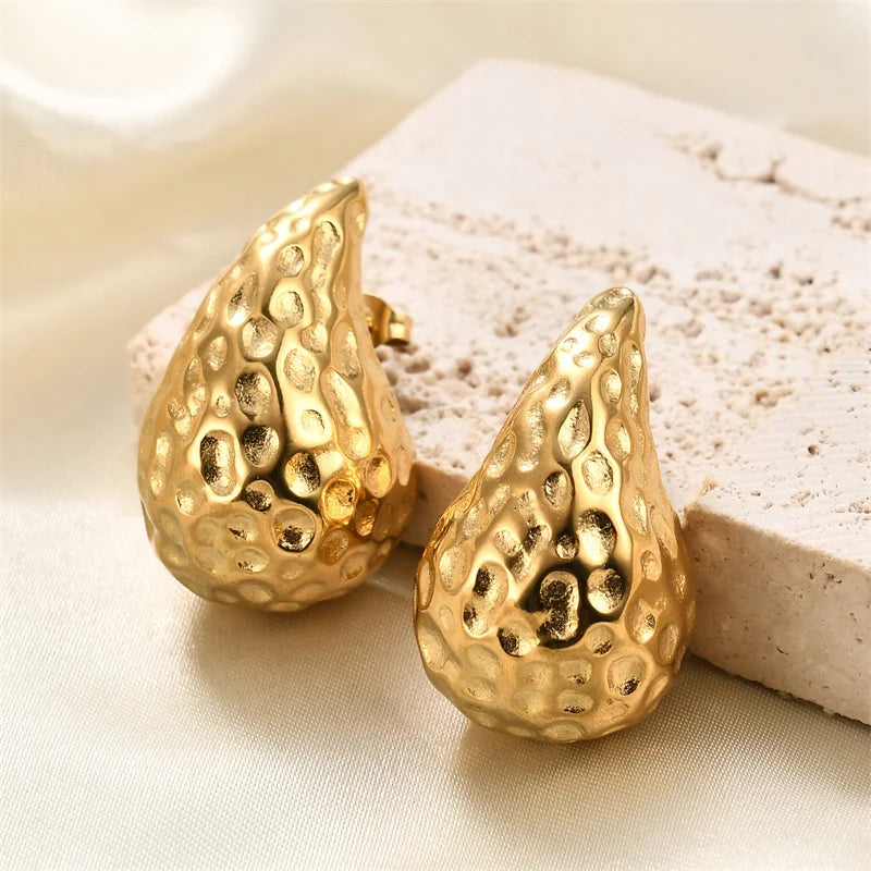 Chunky Gold Dome Earrings