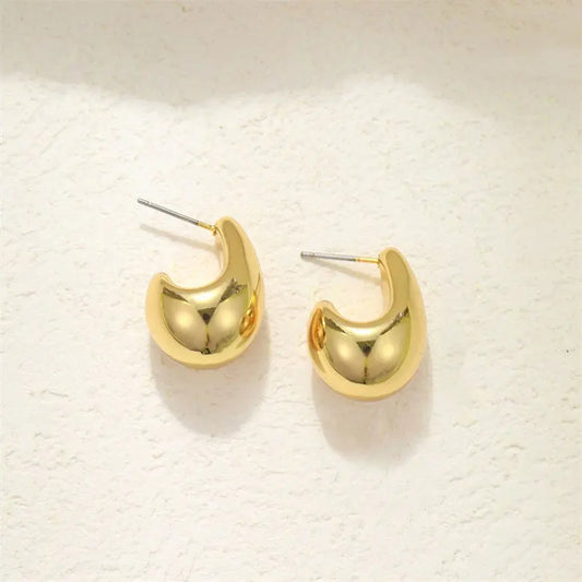 Chunky Gold Dome Earrings
