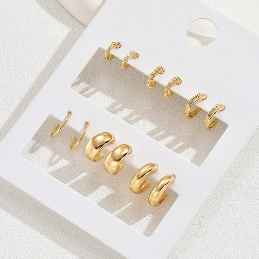 Geometric Gold Drop Set