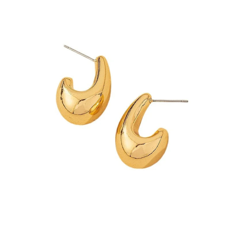 Chunky Gold Dome Earrings