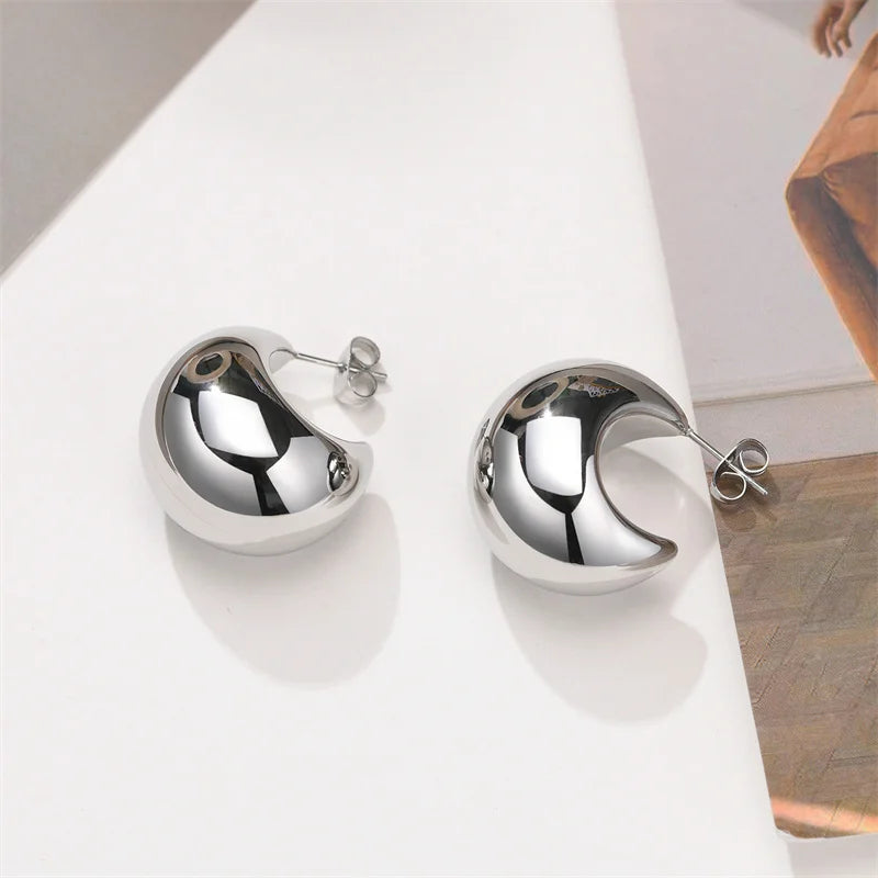 Chunky Gold Dome Earrings